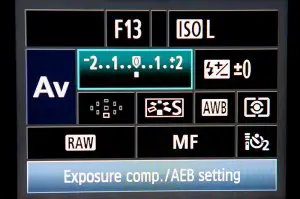 Select the Exposure comp./AEB Setting