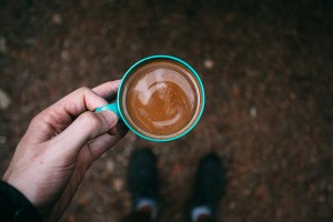 Gloria Jeans plunger coffee has never tasted so good when you've been knee deep in cool water