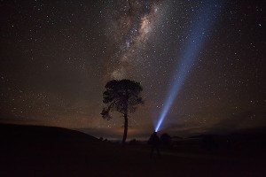 Standing under the milky way