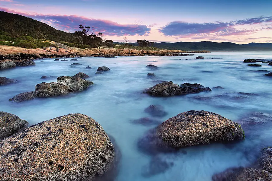 Up and early for sunrise at Redbill Beach, Bicheno