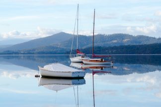 Huon Valley Boat Reflections
