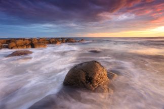 Sunset at the Bay of Fires, Tasmania