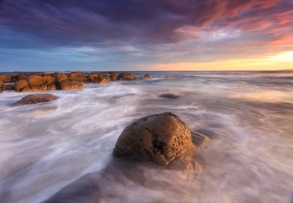 Sunset at the Bay of Fires, Tasmania