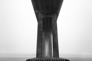 Fog under the Tasman Bridge