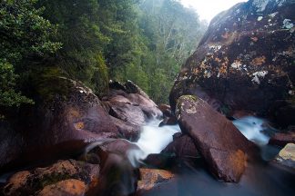 Looking down from Arve Falls