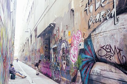 Melbourne laneway graffiti