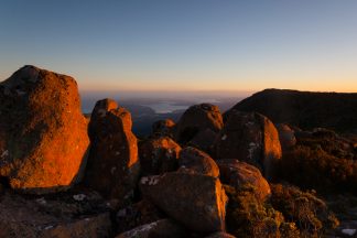 mt wellington on sunset