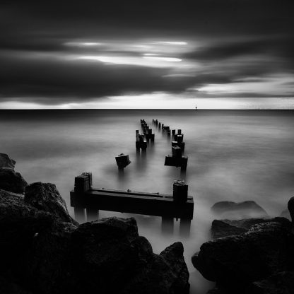 Olivers Hill Jetty Black and White