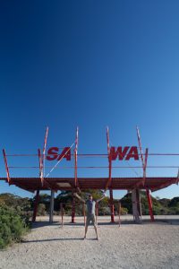 Standing between the border of South and West Australia