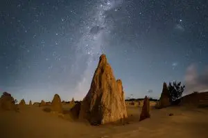 Milky way over The Pinnacles, Western Australia