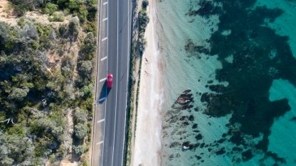 Car passing through Anthony's Nose, Victoria